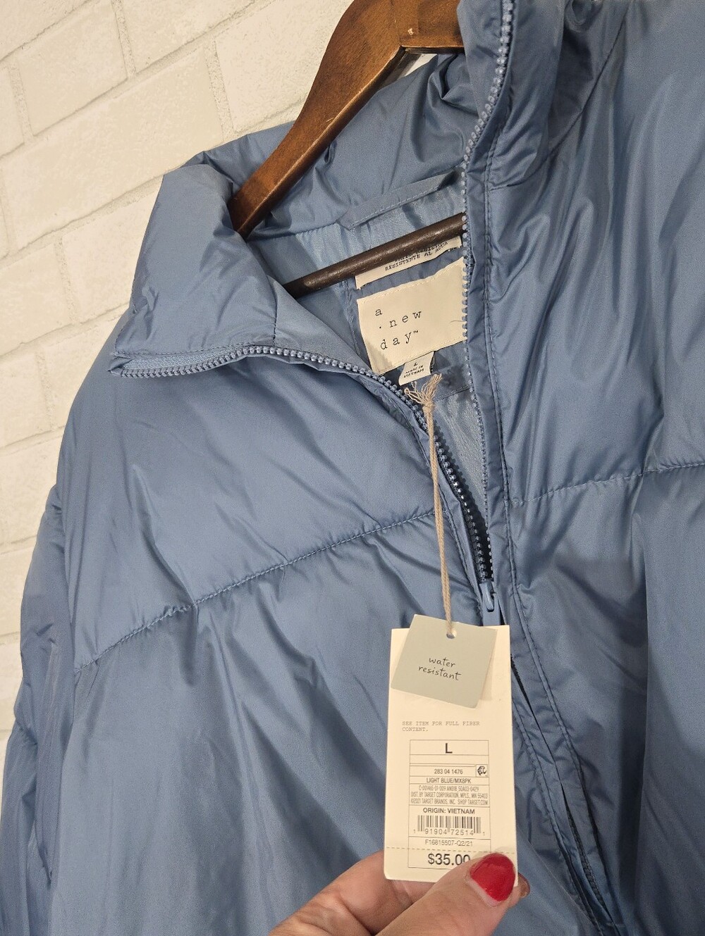 NWT a new day water resistant puffer jacket - Picture 9 of 15